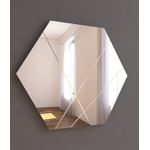 Casa si Gradina - Decoratiuni - Oglinzi - Oglinda hexagonala, Hanah Home, mdf, alb, 70x60x2.2 cm - Infinity.ro