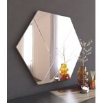 Casa si Gradina - Decoratiuni - Oglinzi - Oglinda hexagonala, Hanah Home, mdf, alb, 70x60x2.2 cm - Infinity.ro