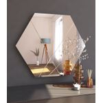 Casa si Gradina - Decoratiuni - Oglinzi - Oglinda hexagonala, Hanah Home, mdf, alb, 70x60x2.2 cm - Infinity.ro