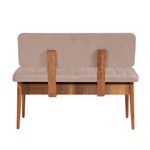Casa si Gradina - Mobilier - Seturi de mobilier - Seturi mese si scaune - Set masa extensibila si scaune, Hanah Home, placa aglomerata melaminata, nuc si piatra, 130x80x77 cm - Infinity.ro