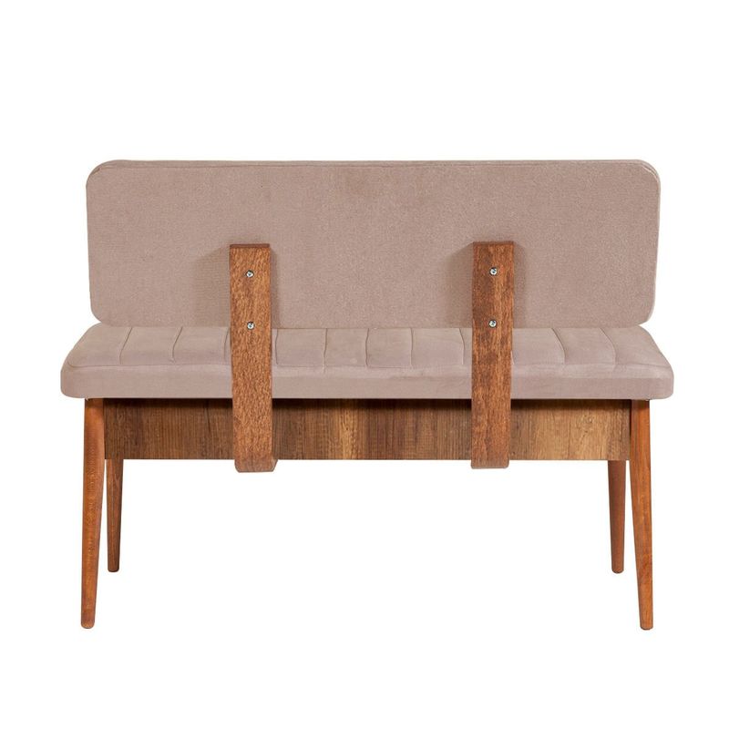 Casa si Gradina - Mobilier - Seturi de mobilier - Seturi mese si scaune - Set masa extensibila si scaune, Hanah Home, placa aglomerata melaminata, nuc si piatra, 130x80x77 cm - Infinity.ro
