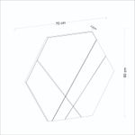 Casa si Gradina - Decoratiuni - Oglinzi - Oglinda hexagonala, Hanah Home, mdf, alb, 70x60x2.2 cm - Infinity.ro