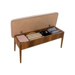 Casa si Gradina - Mobilier - Seturi de mobilier - Seturi mese si scaune - Set masa extensibila si scaune, Hanah Home, placa aglomerata melaminata, nuc si piatra, 130x80x77 cm - Infinity.ro