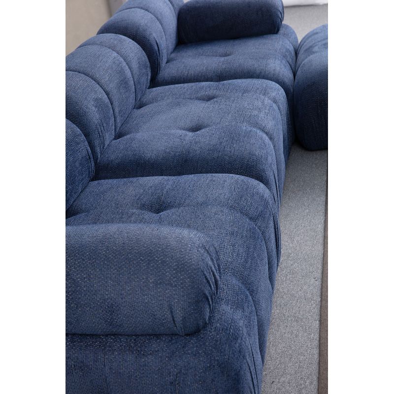Casa si Gradina - Mobilier - Canapele si coltare - Coltare - Coltar, Atelier Del Sofa, lemn fag si pal, albastru inchis, 290x160x95 cm - Infinity.ro