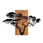 Casa si Gradina - Decoratiuni - Decoratiuni perete - Accesoriu decorativ de perete, Wallxpert, lemn, nuc si negru, 90x58 cm, 891TNL3152 - Infinity.ro