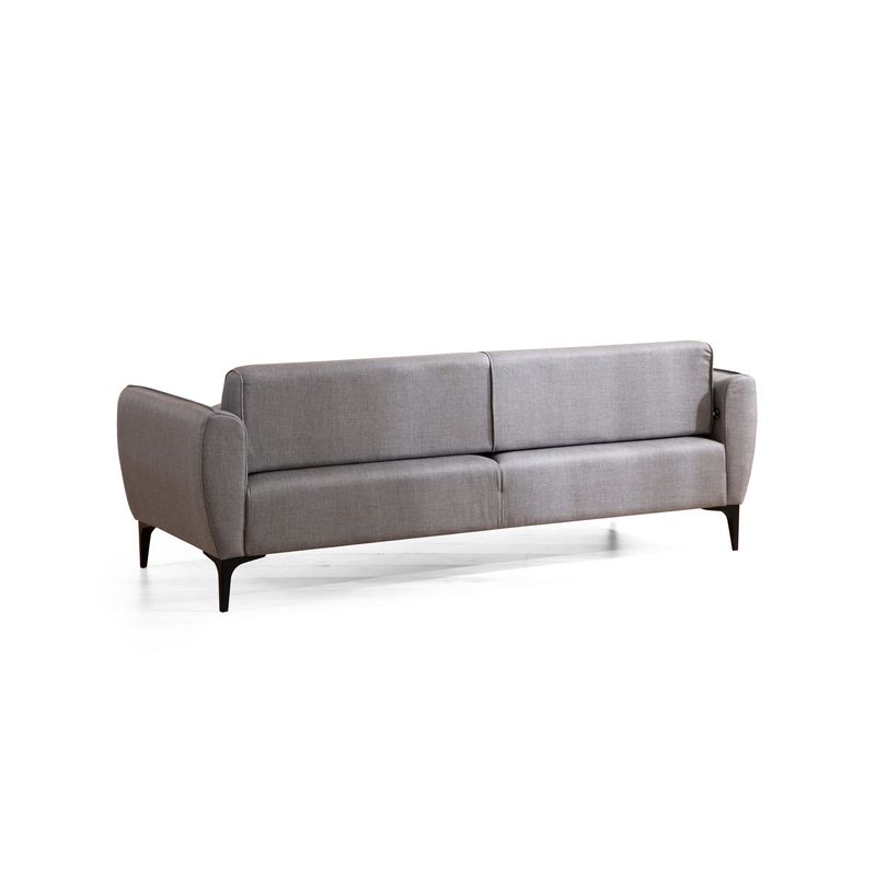 Casa si Gradina - Mobilier - Canapele si coltare - Canapele - Canapea 3 locuri, Hanah Home, material textil, gri, 220x95x67 cm - Infinity.ro