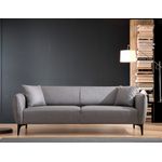 Casa si Gradina - Mobilier - Canapele si coltare - Canapele - Canapea 3 locuri, Hanah Home, material textil, gri, 220x95x67 cm - Infinity.ro