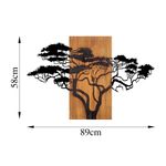 Casa si Gradina - Decoratiuni - Decoratiuni perete - Accesoriu decorativ de perete, Wallxpert, lemn, nuc si negru, 90x58 cm, 891TNL3152 - Infinity.ro