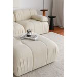 Casa si Gradina - Mobilier - Scaune si fotolii - Tabureti - Puf, Atelier Del Sofa, teddy, alb, 89x43x89 cm - Infinity.ro