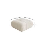 Casa si Gradina - Mobilier - Scaune si fotolii - Tabureti - Puf, Atelier Del Sofa, teddy, alb, 89x43x89 cm - Infinity.ro