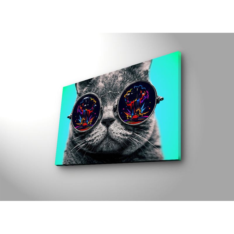 Casa si Gradina - Decoratiuni - Tablouri - Tablou canvas decorativ cu led, Wallxpert, panza piele de caprioara, multicolor, 45x70 cm, 254LED3285 - Infinity.ro