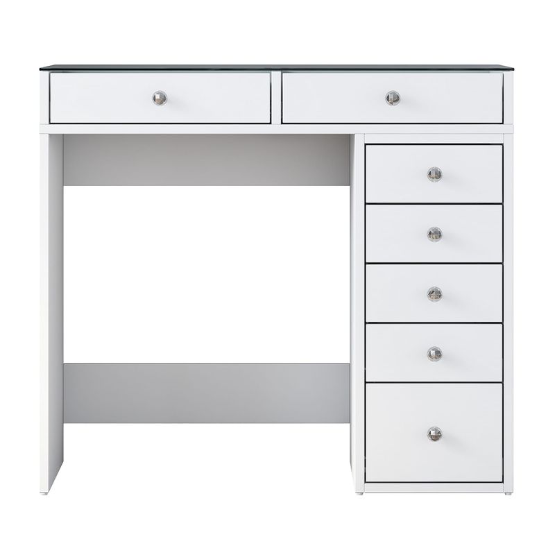 Casa si Gradina - Mobilier - Comode si corpuri - Masute de toaleta - Masa de machiaj, Hanah Home, pal melaminat, alb, 90x44.5x79.8 cm, 893RAN3324 - Infinity.ro