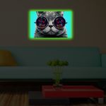 Casa si Gradina - Decoratiuni - Tablouri - Tablou canvas decorativ cu led, Wallxpert, panza piele de caprioara, multicolor, 45x70 cm, 254LED3285 - Infinity.ro