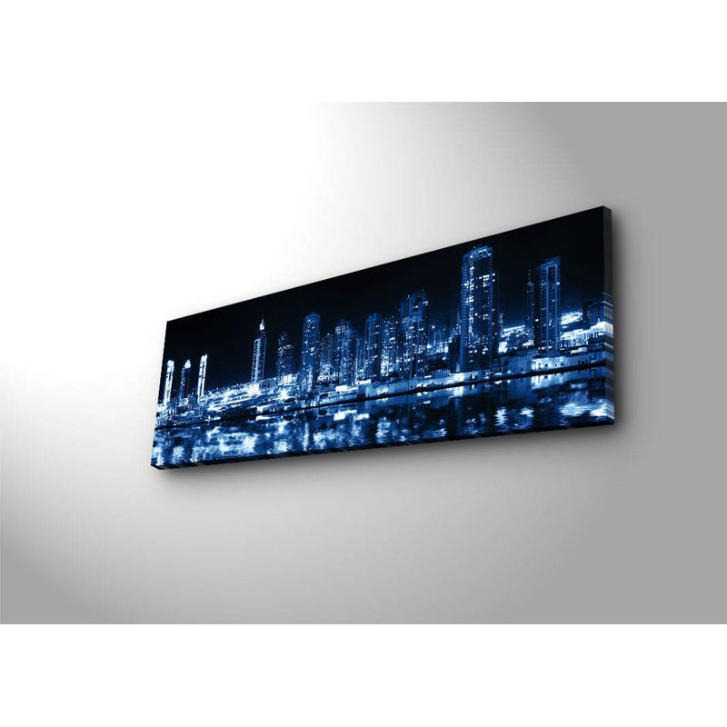 Casa si Gradina - Decoratiuni - Tablouri - Tablou decorativ cu led, Wallxpert, panza piele de caprioara, multicolor, 30x90 cm, 239SHN1256 - Infinity.ro
