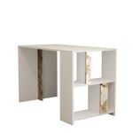 Casa si Gradina - Mobilier - Mese si birouri - Birouri - Birou, Hanah Home, panou din particule acoperit cu melamina, alb, 120x60x75.4 cm - Infinity.ro