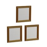 Casa si Gradina - Decoratiuni - Oglinzi - Set de oglinzi, Hanah Home, mdf, auriu, 40x40x3 cm - Infinity.ro