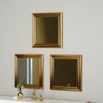 Casa si Gradina - Decoratiuni - Oglinzi - Set de oglinzi, Hanah Home, mdf, auriu, 40x40x3 cm - Infinity.ro
