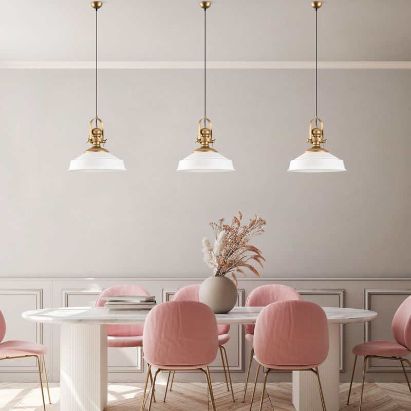 Casa si Gradina - Corpuri si surse de iluminat - Lustre si pendule - Lustra, Opviq, metal, alb, diametru 41 cm, inaltime reglabila - Infinity.ro