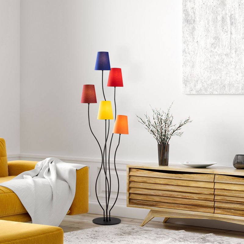 Casa si Gradina - Corpuri si surse de iluminat - Veioze si lampi - Lampadare - Lampadar, Opviq, metal, multicolor, 44x44x160 cm, 942FLG1535 - Infinity.ro
