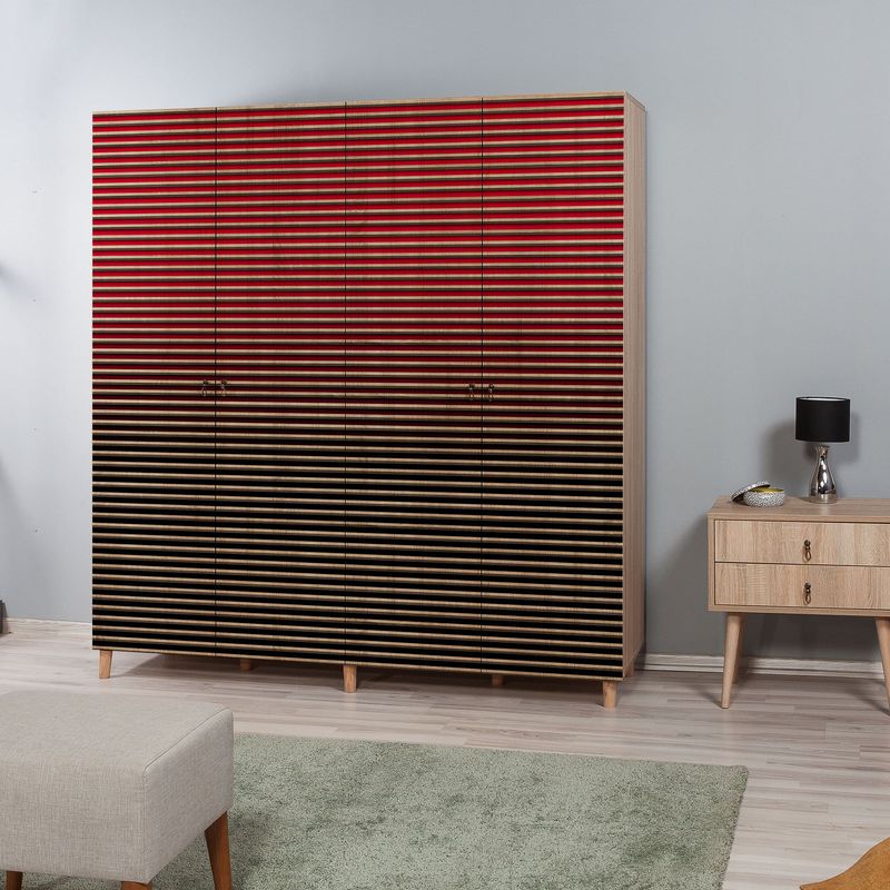 Casa si Gradina - Mobilier - Dulapuri si sifoniere - Sifoniere - Sifonier, Hanah Home, pal melaminat, stejar sonoma, 180x52x192 cm, 869VEL4241 - Infinity.ro