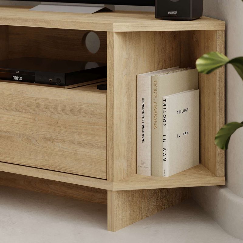Casa si Gradina - Mobilier - Comode si corpuri - Comode - Comoda tv, Hanah Home, pal melaminat, stejar sapphire, 95.7x35.4x45 cm - Infinity.ro