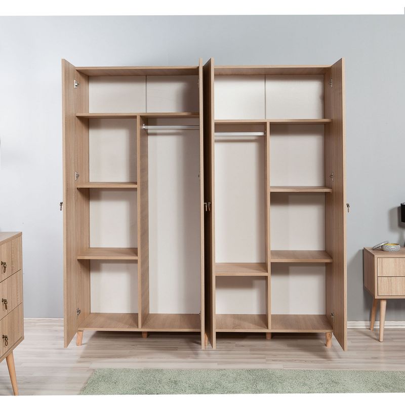 Casa si Gradina - Mobilier - Dulapuri si sifoniere - Sifoniere - Sifonier, Hanah Home, pal melaminat, stejar sonoma, 180x52x192 cm, 869VEL4241 - Infinity.ro