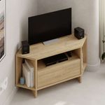 Casa si Gradina - Mobilier - Comode si corpuri - Comode - Comoda tv, Hanah Home, pal melaminat, stejar sapphire, 95.7x35.4x45 cm - Infinity.ro