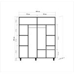 Casa si Gradina - Mobilier - Dulapuri si sifoniere - Sifoniere - Sifonier, Hanah Home, pal melaminat, stejar sonoma, 180x52x192 cm, 869VEL4241 - Infinity.ro
