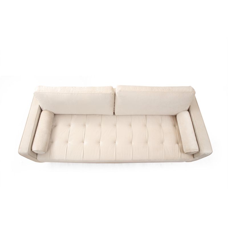 Casa si Gradina - Mobilier - Canapele si coltare - Canapele - Canapea 3 locuri, Atelier Del Sofa, lemn fag, bej, 215x90x70 cm - Infinity.ro