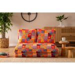 Casa si Gradina - Mobilier - Canapele si coltare - Canapele - Canapea extensibila, Hanah Home, metal, patchwork multicolor, 185x120 cm - Infinity.ro