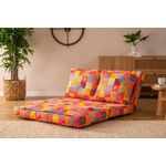 Casa si Gradina - Mobilier - Canapele si coltare - Canapele - Canapea extensibila, Hanah Home, metal, patchwork multicolor, 185x120 cm - Infinity.ro