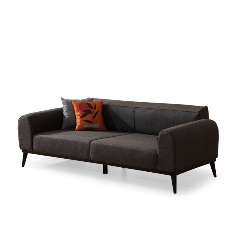 Casa si Gradina - Mobilier - Canapele si coltare - Canapele - Canapea extensibila 3 locuri, Atelier Del Sofa, material textil, antracit, 220x84x77 cm - Infinity.ro
