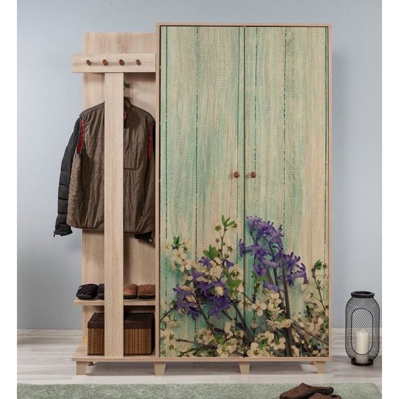 Casa si Gradina - Mobilier - Organizare si depozitare - Cuiere - Cuier, Hanah Home, pal melaminat, stejar sonoma, 135x192x36 cm, 863SPH4826 - Infinity.ro