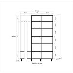 Casa si Gradina - Mobilier - Organizare si depozitare - Cuiere - Cuier, Hanah Home, pal melaminat, stejar sonoma, 135x192x36 cm, 863SPH4826 - Infinity.ro