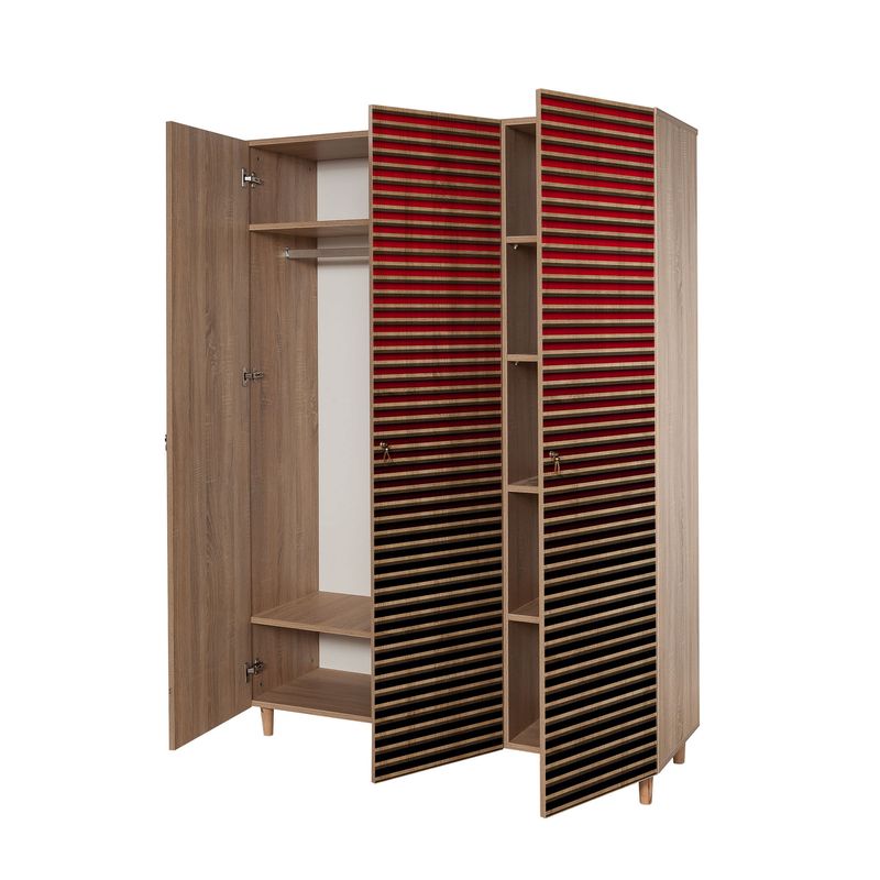Casa si Gradina - Mobilier - Dulapuri si sifoniere - Sifoniere - Sifonier, Hanah Home, pal melaminat, stejar sonoma, 135x52x192 cm, 863SPH4213 - Infinity.ro