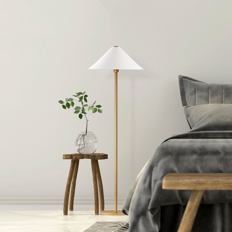 Casa si Gradina - Corpuri si surse de iluminat - Veioze si lampi - Lampadare - Lampadar, Opviq, metal, auriu, 46x46x150 cm, 103OPV1255 - Infinity.ro