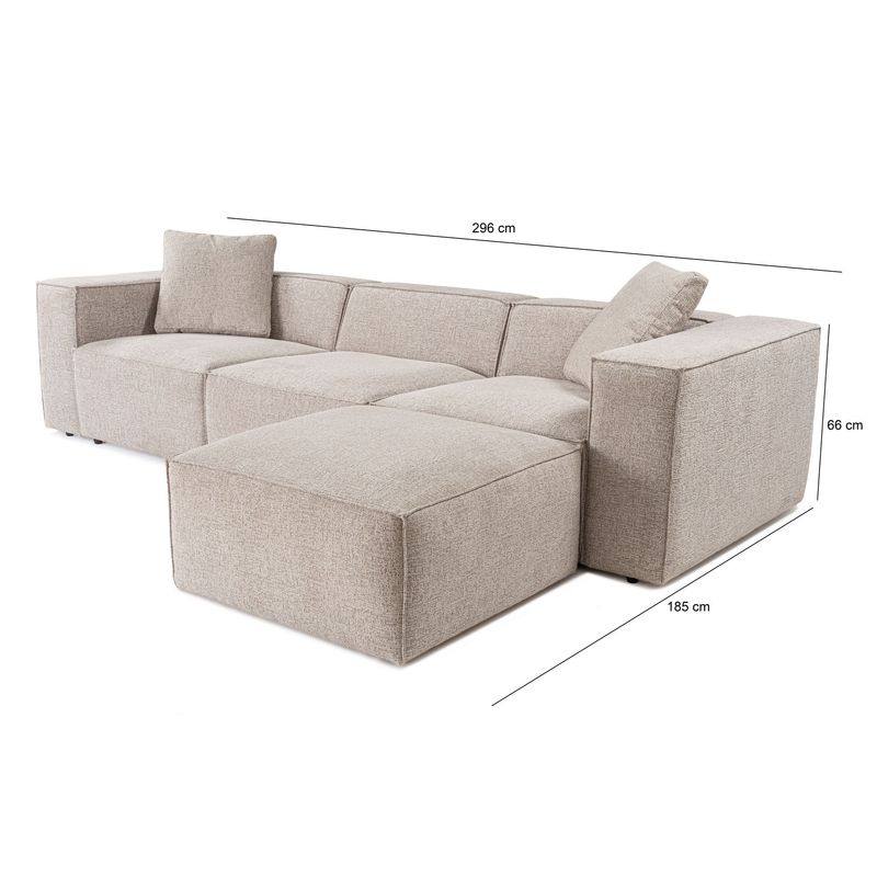 Casa si Gradina - Mobilier - Canapele si coltare - Coltare - Coltar, Hanah Home, in, mocha, 303x193x65 cm - Infinity.ro