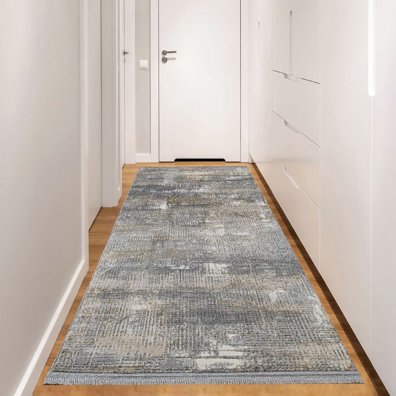 Casa si Gradina - Textile si covoare - Covoare - Covorase intrare - Covoras de intrare, Conceptum Hypnose, gri, bej, crem, 120x350 cm, 60% polipropilena, 40% poliester - Infinity.ro