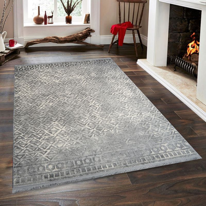Casa si Gradina - Textile si covoare - Covoare - Covoare casa - Covor de hol, Conceptum Hypnose, gri crem, 80x300 cm, polipropilena poliester - Infinity.ro