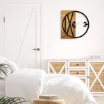 Casa si Gradina - Decoratiuni - Ceasuri - Ceas de perete decorativ, Wallxpert, lemn, nuc si negru, 58x3x58 cm, 539TNL1124 - Infinity.ro