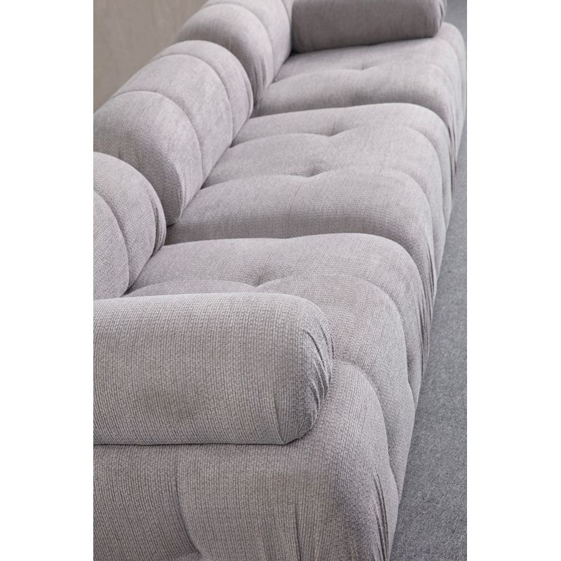 Casa si Gradina - Mobilier - Canapele si coltare - Coltare - Coltar, Atelier Del Sofa, lemn de fag, gri deschis, 290x160x95 cm - Infinity.ro