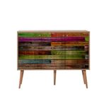 Casa si Gradina - Mobilier - Comode si corpuri - Console - Consola, Hanah Home, panou aglomerat cu melamina, stejar sonoma, 120x36x90 cm - Infinity.ro