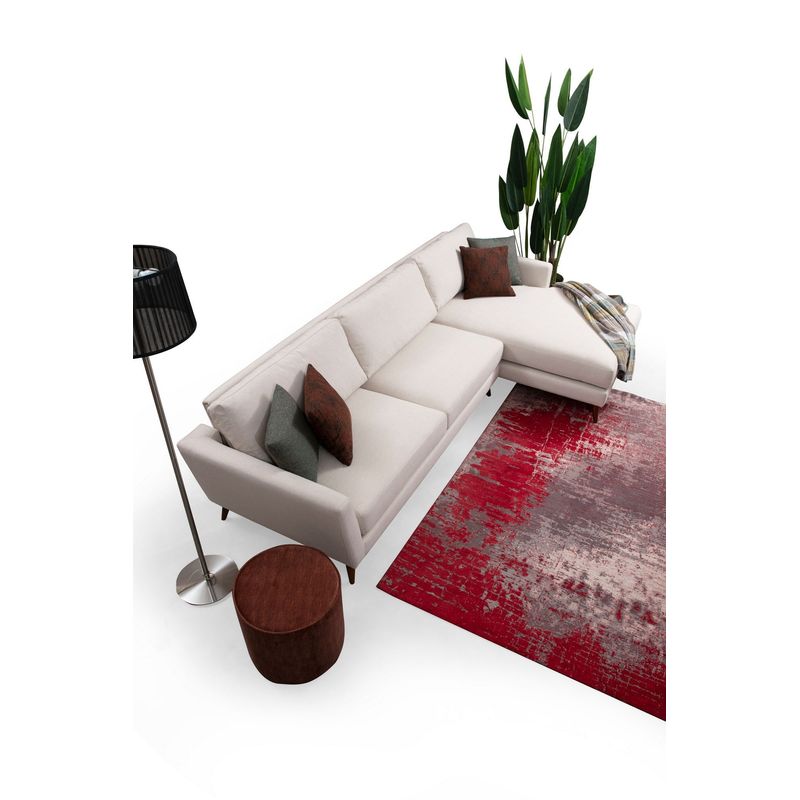 Casa si Gradina - Mobilier - Canapele si coltare - Coltare - Coltar extensibil, Hanah Home, lemn fag si pal, bej maro, 303x168x93 cm - Infinity.ro