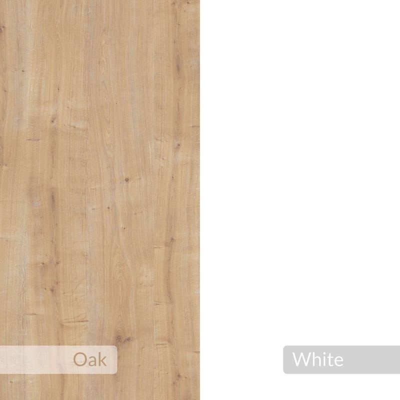 Casa si Gradina - Mobilier - Comode si corpuri - Noptiere - Noptiera, Hanah Home, pal melaminat, stejar safir si alb, 30x55x30 cm - Infinity.ro