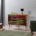 Casa si Gradina - Mobilier - Comode si corpuri - Console - Consola, Hanah Home, panou aglomerat cu melamina, stejar sonoma, 120x36x90 cm - Infinity.ro