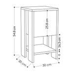Casa si Gradina - Mobilier - Comode si corpuri - Noptiere - Noptiera, Hanah Home, pal melaminat, stejar safir si alb, 30x55x30 cm - Infinity.ro