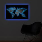 Casa si Gradina - Decoratiuni - Tablouri - Tablou canvas cu led, Wallxpert, piele intoarsa, multicolor, 45x70 cm, 239SHN3284 - Infinity.ro