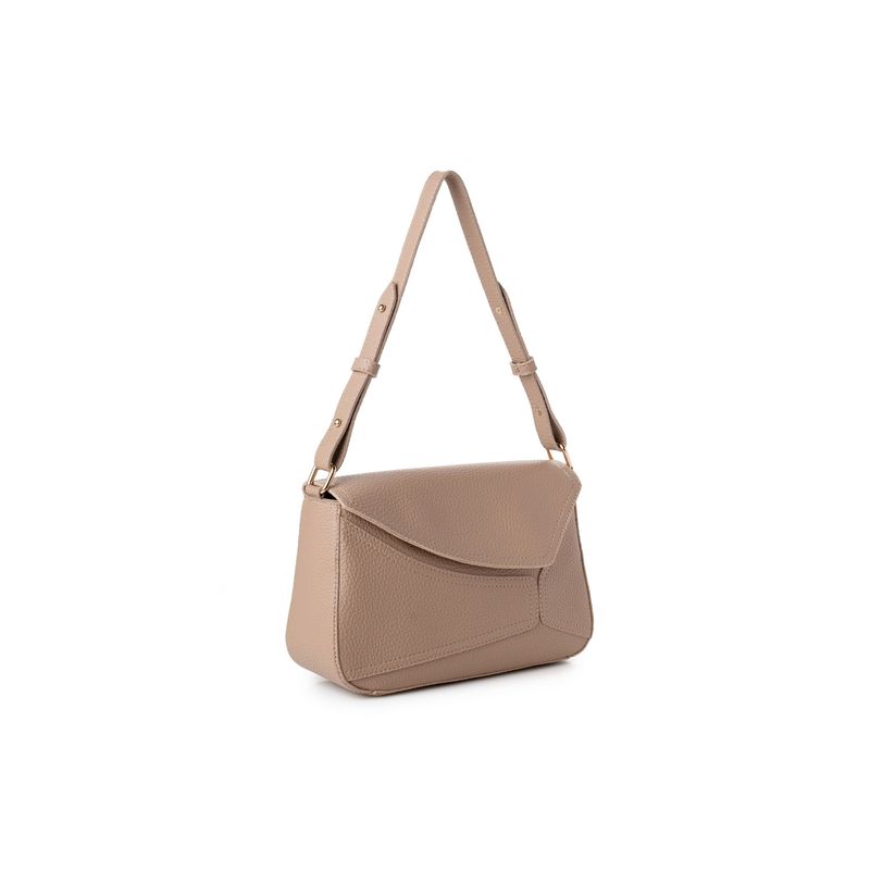 Fashion, accesorii si bijuterii - Femei - Accesorii femei - Genti si rucsacuri femei - Geanta de umar, Lucky Bees, piele polivinilica, camel, 28x10x17 cm - Infinity.ro