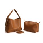 Fashion, accesorii si bijuterii - Femei - Accesorii femei - Genti si rucsacuri femei - Geanta de umar, Lucky Bees, piele polivinilica, mustar, 25x11x20 cm - Infinity.ro