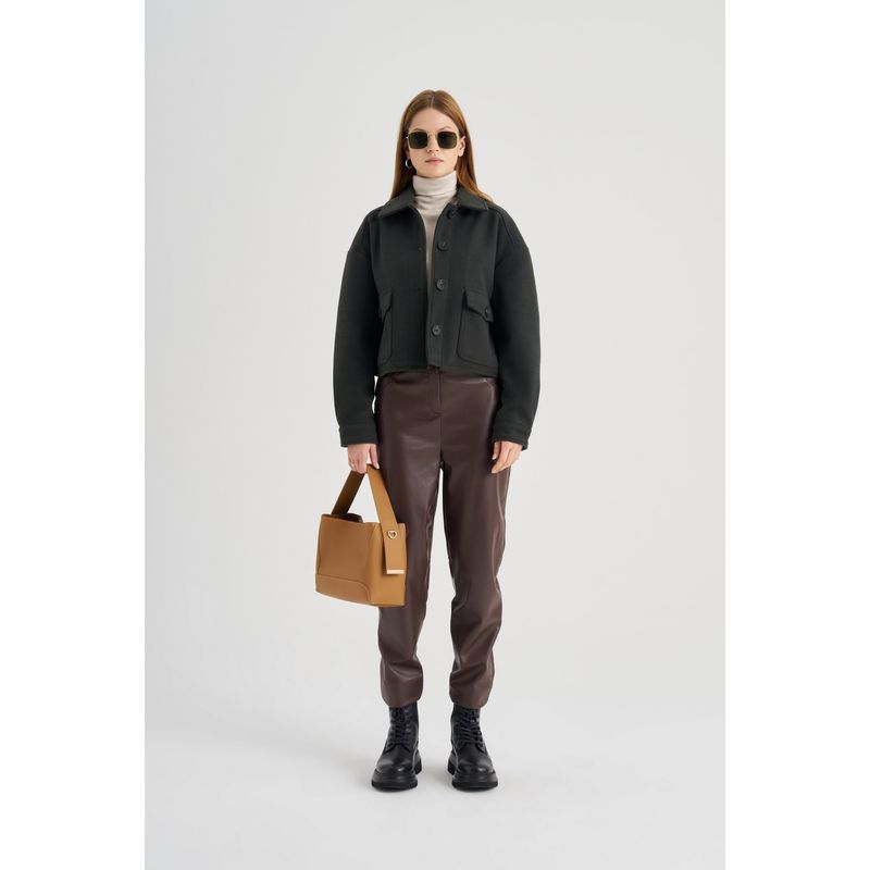 Fashion, accesorii si bijuterii - Femei - Accesorii femei - Genti si rucsacuri femei - Geanta de umar, Lucky Bees, piele polivinilica, mustar, 25x11x20 cm - Infinity.ro